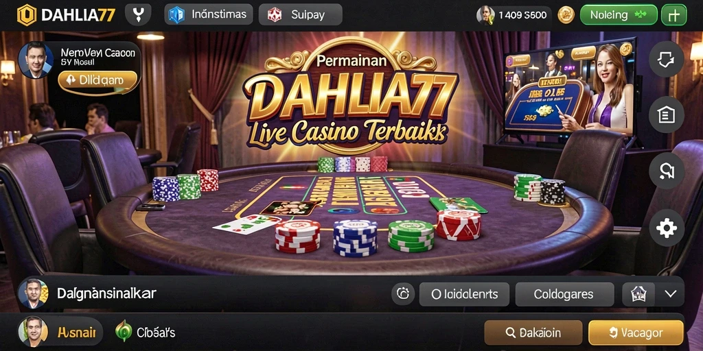 Tampilan gameplay DAHLIA77 yang menakjubkan dalam Live Casino.