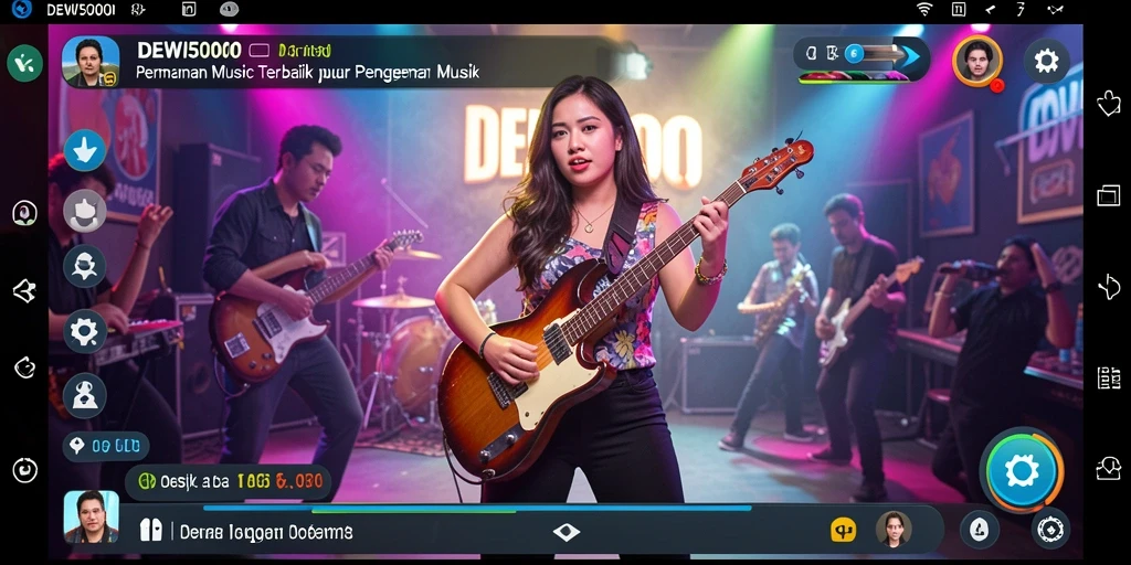 Screenshot DEWI5000 menampilkan gameplay musik yang seru dan interaktif.