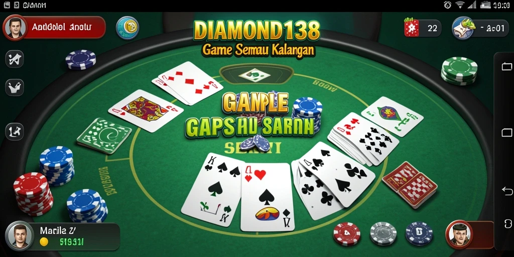 Tampilan seru dari gameplay Gaple di DIAMOND138.