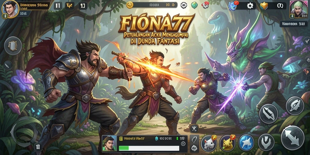 Menampilkan aksi seru dalam gameplay ARPG FIONA77.