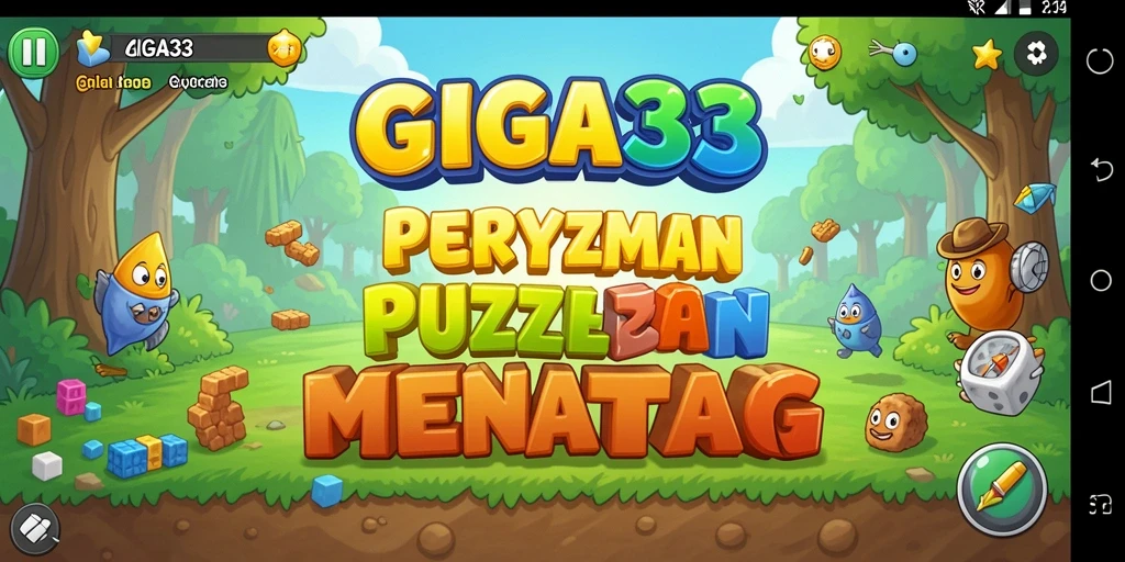 Screenshot utama GIGA33 menampilkan gameplay teka-teki yang menantang.