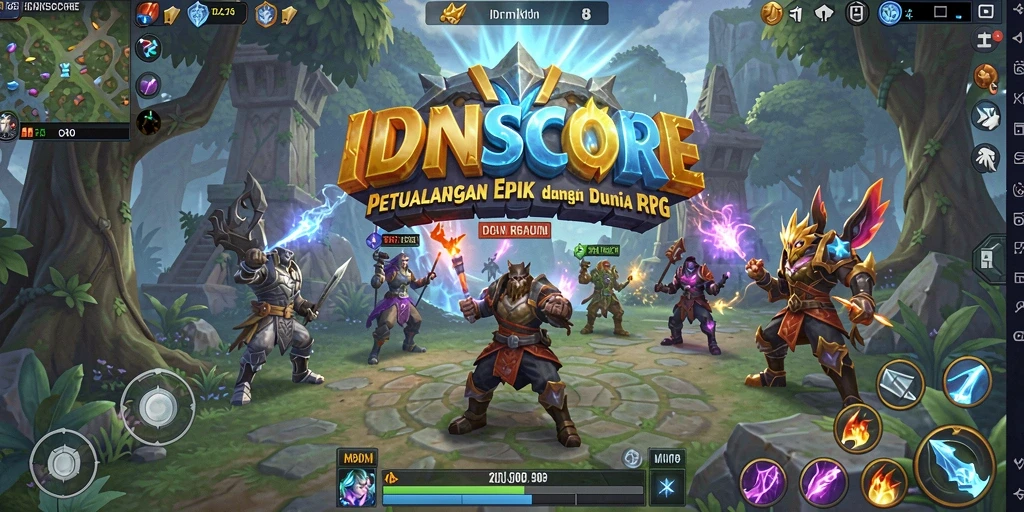 Gameplay RPG dinamis yang menampilkan pertarungan epik dan eksplorasi dunia.