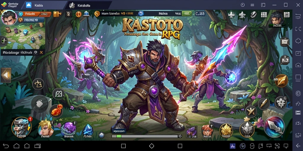 Gameplay KASTOTO yang menarik dengan grafik RPG yang memukau.