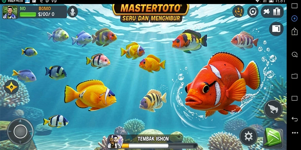 Menampilkan gameplay seru Tembak Ikan di MASTERTOTO.