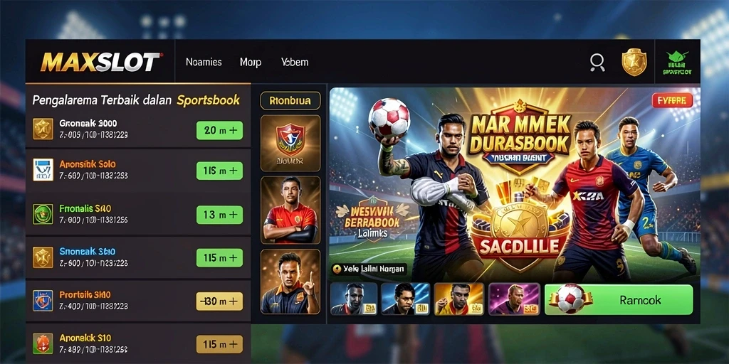 Screenshot gameplay Sportsbook yang menarik dan interaktif.