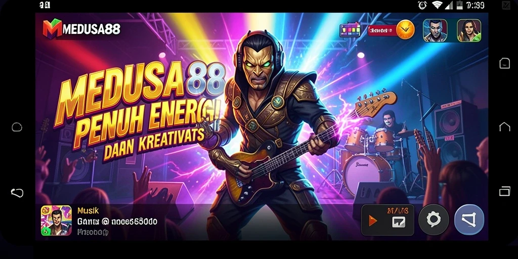Tampilan gameplay MEDUSA88 yang penuh warna dan menarik.