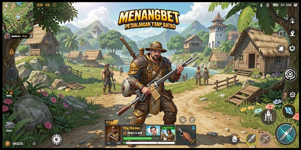 Tangkapan layar gameplay MENANGBET yang menunjukkan dunia terbuka yang luas.