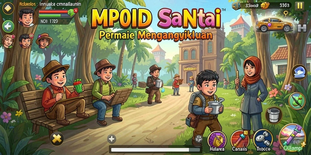 Tampilan menarik dari gameplay MPOID yang penuh warna.