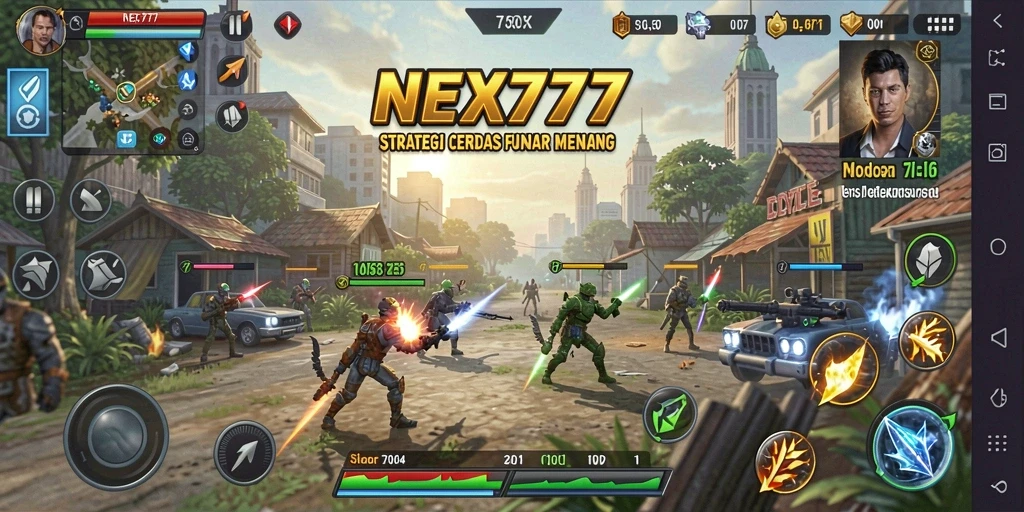Tampilan gameplay NEX777 menunjukkan strategi dinamis dan taktis.