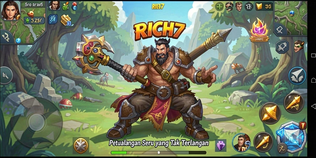 Screenshot gameplay <strong>RICH7</strong> yang menampilkan petualangan seru.