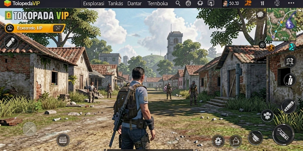 Screenshot gameplay TOKOPEDIAVIP menampilkan petualangan terbuka yang menawan.